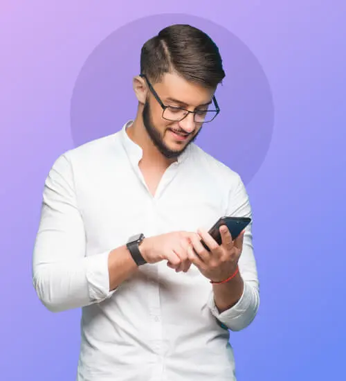 Man Contacting Support